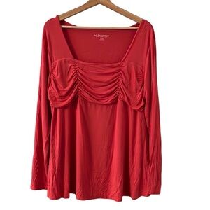 Soft Surroundings Coral Bella Vista Tunic Top XL soft Stretch Jersey